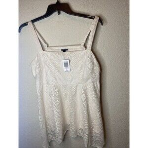 new Torrid Baby Doll Cami Western Country Lace Tank Boho cowgirl tribal sheer1